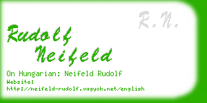 rudolf neifeld business card